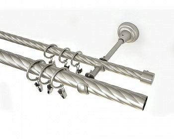 Карниз 25мм+16мм двухрядный Сатин витой 2,4м (Китай)