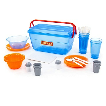 Набор посуды для пикника №4 на 6 персон 49 элементов (Беларусь) 