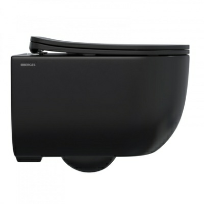 Унитаз подвесной BERGES VENTAS Black Rimless (Китай)