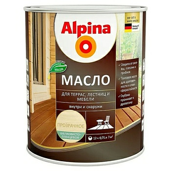 Масло для древесины террас лестниц и мебели Alpina (Беларусь) в Борисове
