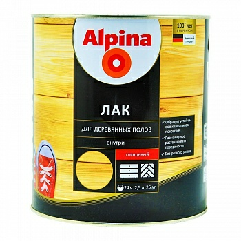 Лак АУ Alpina Лак для деревянных полов в Борисове