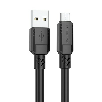 Кабель Borofone BX81 Micro USB 2.4А черный 1м (Китай)