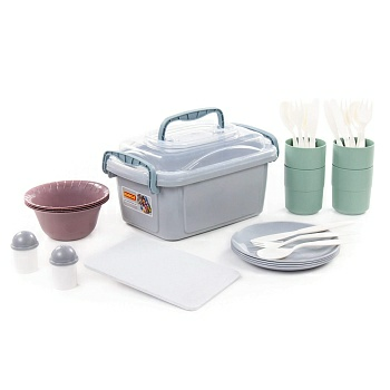 Набор посуды для пикника №5 на 4 персоны 27элементов (Беларусь) 