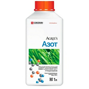 Удобрение жидкое органоминеральное Агрис марка Азот 1л (Россия)