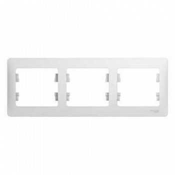 Рамка-3 Glossa горизонтальная (белая) (Латвия)