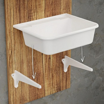 Раковина для сада пластиковая с кронштейном (Россия)