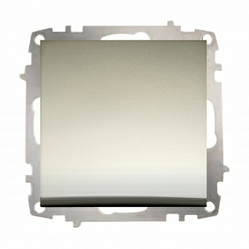 Выключатель Zena 1-клавишный проходной титаниум (Турция)