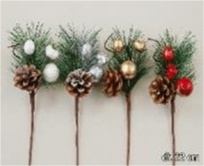 Ветка новогодняя пластиковая 20см (Польша) Ветка новогодняя пластиковая 20см (Польша)