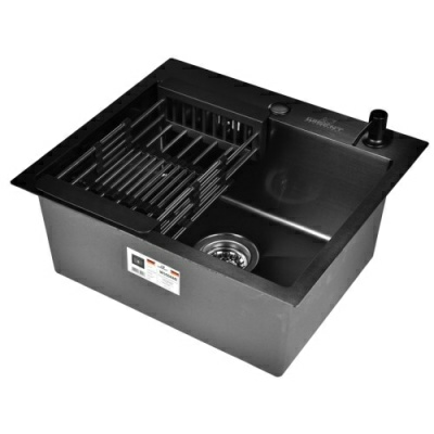 Мойка Wisent WS36045В  рафит (сифон GER013, дозатор WW405В, коландер пластик) (Китай)