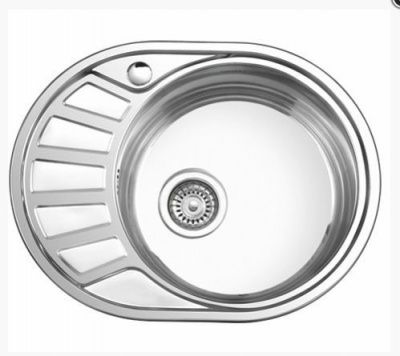 /Мойка L65745-6R Ledeme, декор, нерж. сталь, правая(Россия)/