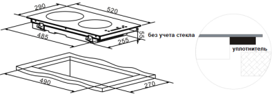 Электрическая варочная поверхность индукционная I30H03 Black (Турция)