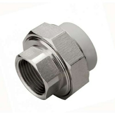 Муфта PP-R комбинированная разъёмная BP Дн 25*1" серый