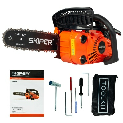 Бензопила SKIPER TV3003 (30 см /12", 0.375"/ 3/8", 1.3 мм, 44 зв. 1.5 кВт/ 2.0 лс (Китай)
