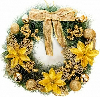 Рождественский венок 40 см. VT19-20423 (Китай)