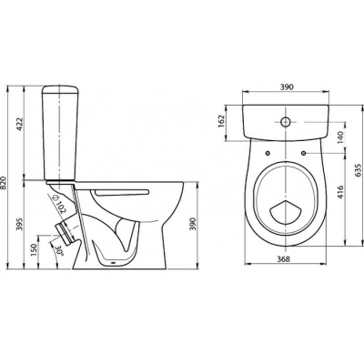 Унитаз-компакт Santeri Орион (Россия)