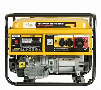 Генератор бензиновый GE 6900, 5,5 кВт, 220В/50Гц, 25 л, ручной старт DENZEL (Россия)