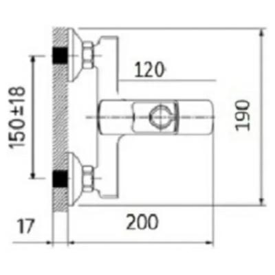  Смеситель для ванны с коротким изливом Ledeme Wisent W32234 (Китай)