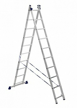 Алюминиевая двухсекционная универсальная лестница 5209 (Россия)