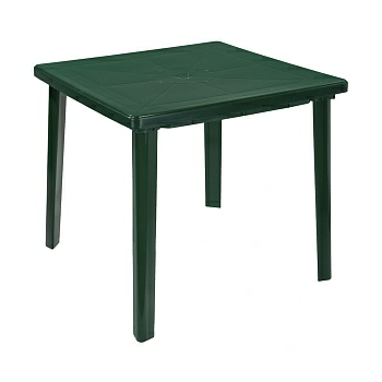 Стол квадратный (800*800*710)мм, тёмно-зеленый(Россия)