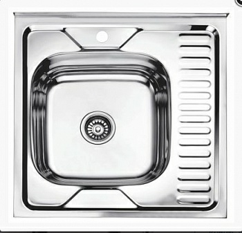 Мойка L96060-6L Ledeme, глянец, нерж. сталь, лева(Китай)