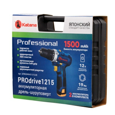 Дрель-шуруповерт аккумуляторный KATANA PRO drive 1215 (Китай)