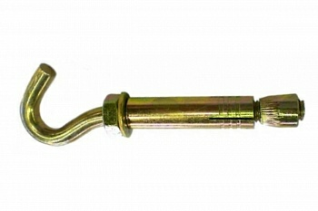 Анкерный болт с крюком М8 10х60 желтый цинк (Китай)