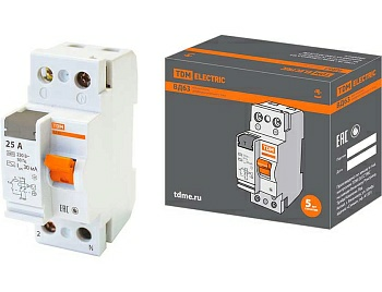 Устройство защитного отключения TDM ВД63 30мА электронное (Китай)