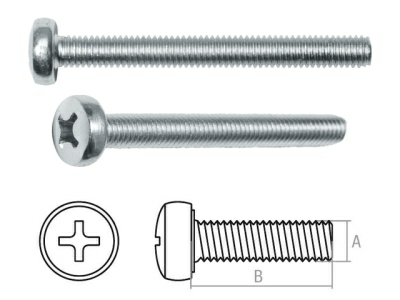 Винт М3х10 полусферическая головка цинк класс прочности 5.8 DIN7985 50шт в зип-локе STARFIX (Китай)