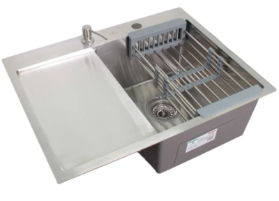 Мойка Wisent WS-37851-R сатин (сифон GER013, дозатор WW405A, коландер) (Китай)