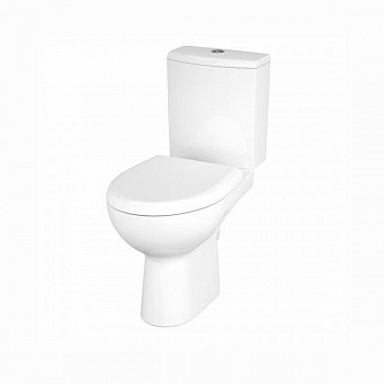 Унитаз компакт напольный Nature New Clean On с легкосъемным сиденьем микролифт, безободковый, с эко-смывом 3/5 литров