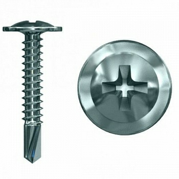 Саморез с прессшайбой 4,2х19 со сверлом, оцинкованный (Китай)