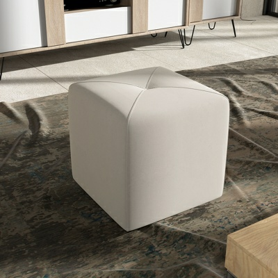 Пуф Тип 6, велюр бежевый, д.420*425 (Россия)