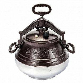 Казан афганский полированный 8л с ручками (Россия)