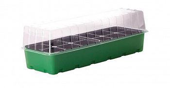 Мини-парник пластмассовый 12 ячеек 400х174х130 мм зеленый INGREEN ING60001F (Россия) 