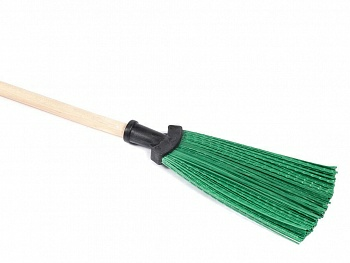 Метла веерная пластмассовая с черенком MPG6023 (Китай)