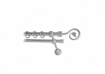 Карниз 16мм+16мм двухрядный Сатин гладкий 2,0м (Китай)