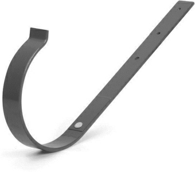 Держатель желоба прямой 125мм графит (Польша)
