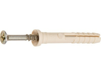 Дюбель-гвоздь 6х40мм нейлон потай 10 шт в зип-локе STARFIX (Россия)