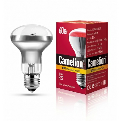 MIC Camelion 60/R63/E27 лампа накаливания зеркальная (Китай) MIC Camelion 60/R63/E27 лампа накаливания зеркальная (Китай)