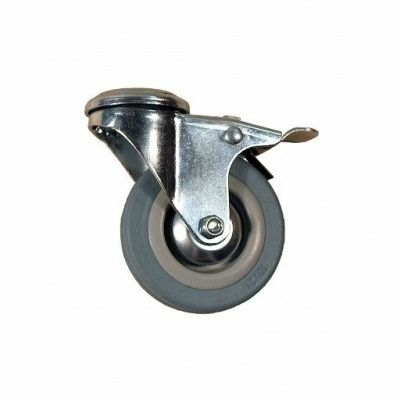 Поворотная колесная опора,c тормозом под болт (10/120) SChgb 25 (Турция)