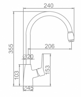 Смеситель для кухонной мойки Ledeme L4069B (Китай)