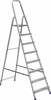 Лестница-стремянка алюминиевая матовая 8-и ступенчатая АМ708 (Россия) Лестница-стремянка алюминиевая матовая 8-и ступенчатая АМ708 (Россия)