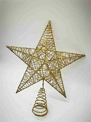 Верхушка елочная Metallic Gold, 23*28, арт. MUSX22 (Китай)