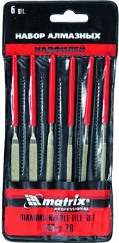 Набор надфилей алмазных Matrix 140*50*3 6 предметов (Китай)