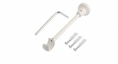 Держатель одинарный YB006 D19мм. белый глянец (Китай)