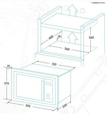 Микроволновая печь Edesa EMW-2020 IG BK (Китай)