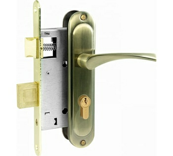 Замок врезной 710-55 мм (ст.бронза) (Россия)