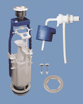 Арматура АБ 77.56 (2-кнопка хром, боковой подвод) (Россия)
