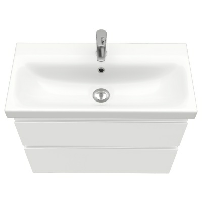 Тумба Laparet подвесная Optimum Slim 80 под умывальник Moduo Slim 80, белый глянец (Беларусь)