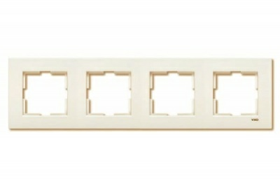 Рамка 4-местная универсальная кремовая (Турция)